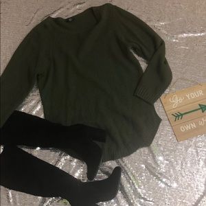 Olive green knit sweater